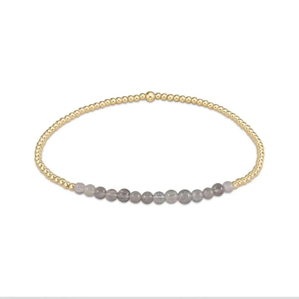 enewton design : Gold Bliss 2mm Bead Bracelet 6.25" - Gemstone in Labradorite