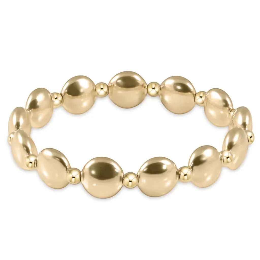 enewton design : Honesty Gold Grateful Pattern Bead Bracelet 6.25" -10mm