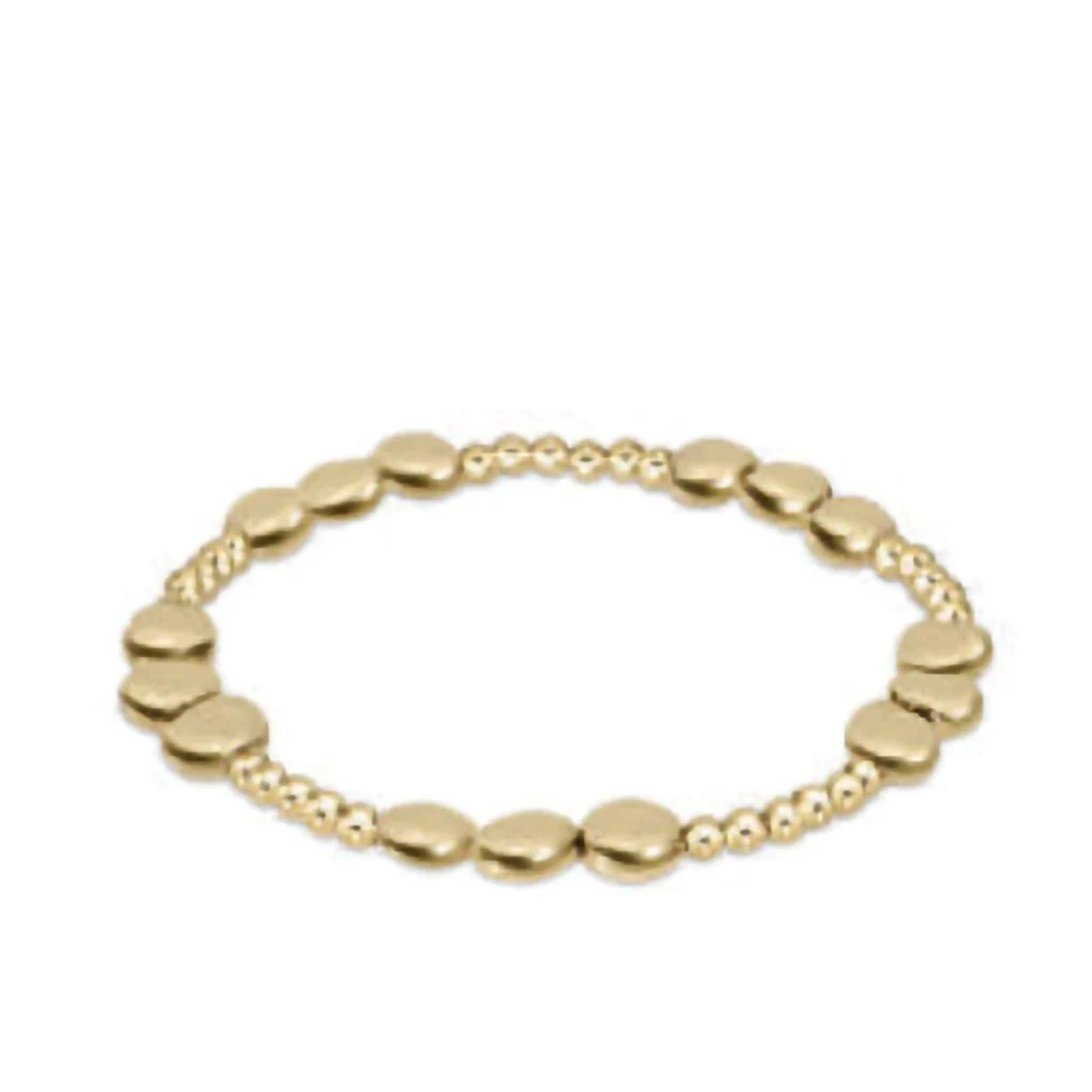 enewton design : Honesty Joy Pattern 6mm Bead Bracelet 6.25"- 6mm Gold