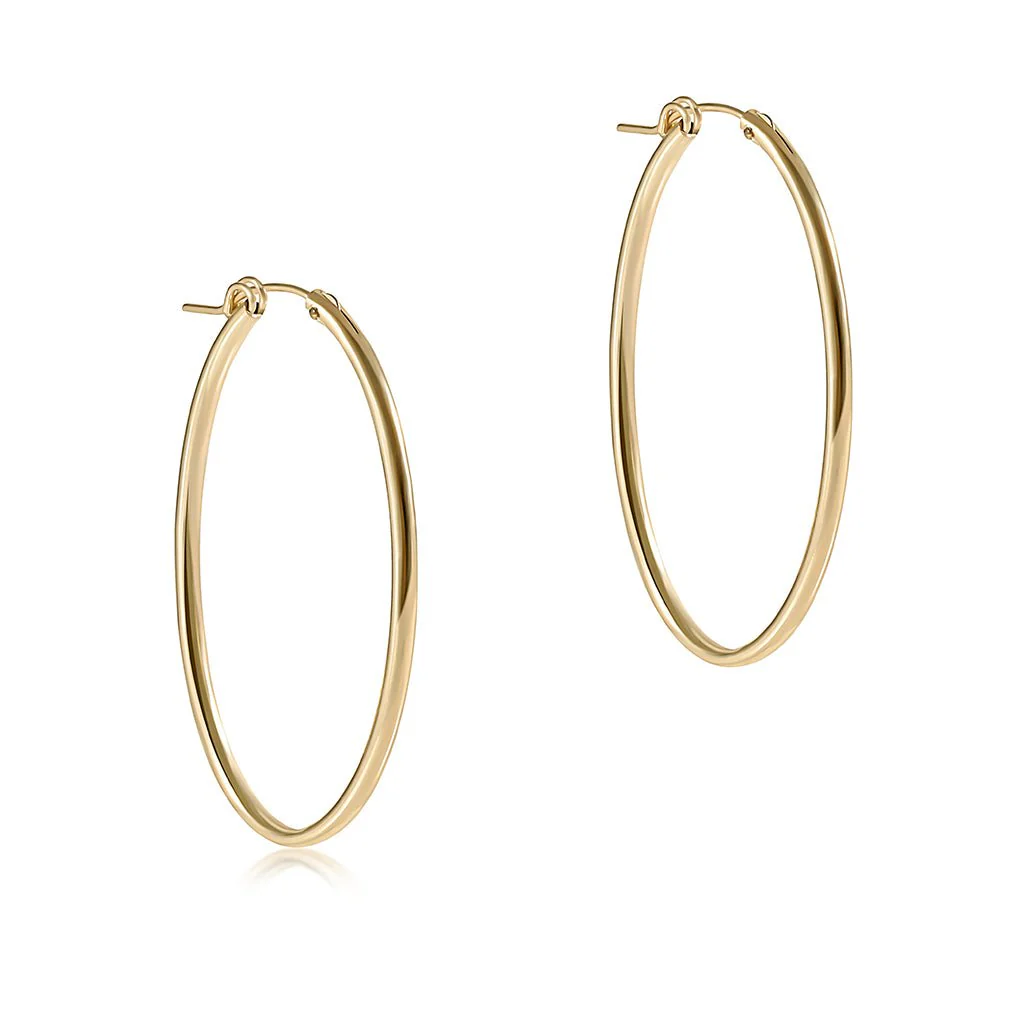 enewton design :  Oval Gold 2" Hoop - Smooth