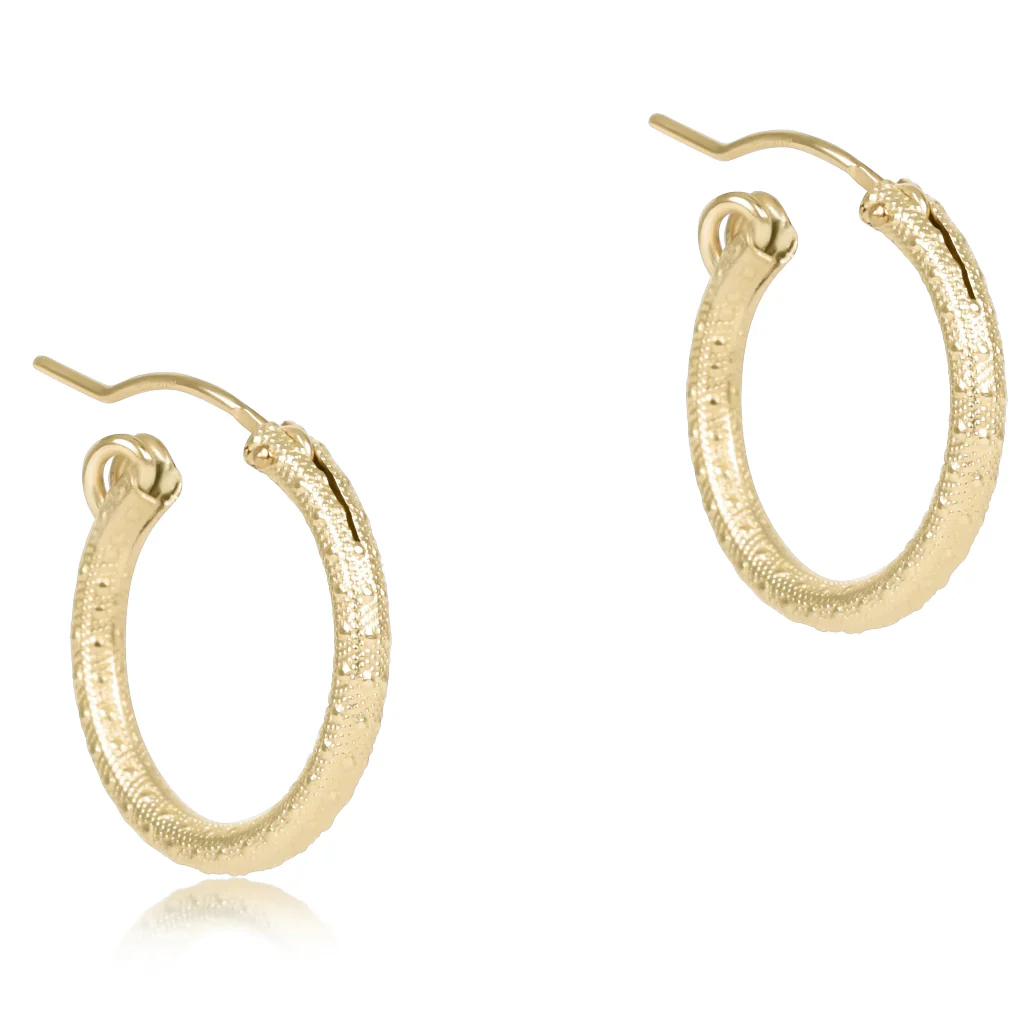 enewton design : Round Gold 0.5" Hoop - Textured