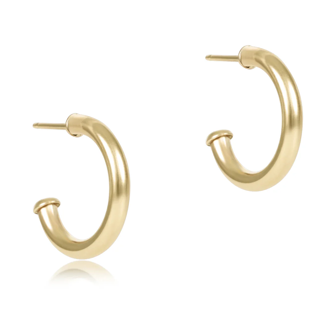 enewton design : Round Gold 0.5" Post Hoop - 2mm - Smooth