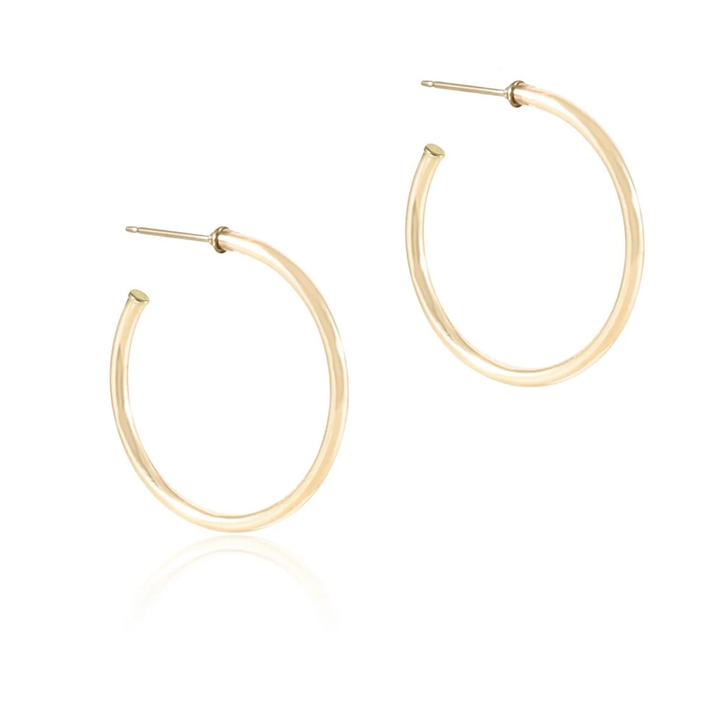 enewton design :   Round Gold 1.25" Post Hoop - 2mm - Smooth