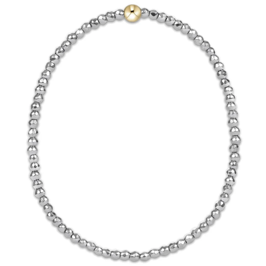 enewton design : Silver Faceted Hematite Bead Bracelet 6.25"