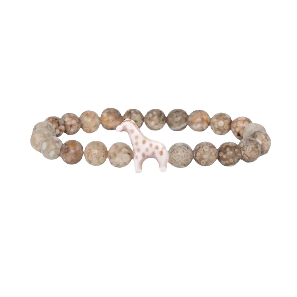 Fahlo : The Trek Bracelet in Moon Stone - Giraffe