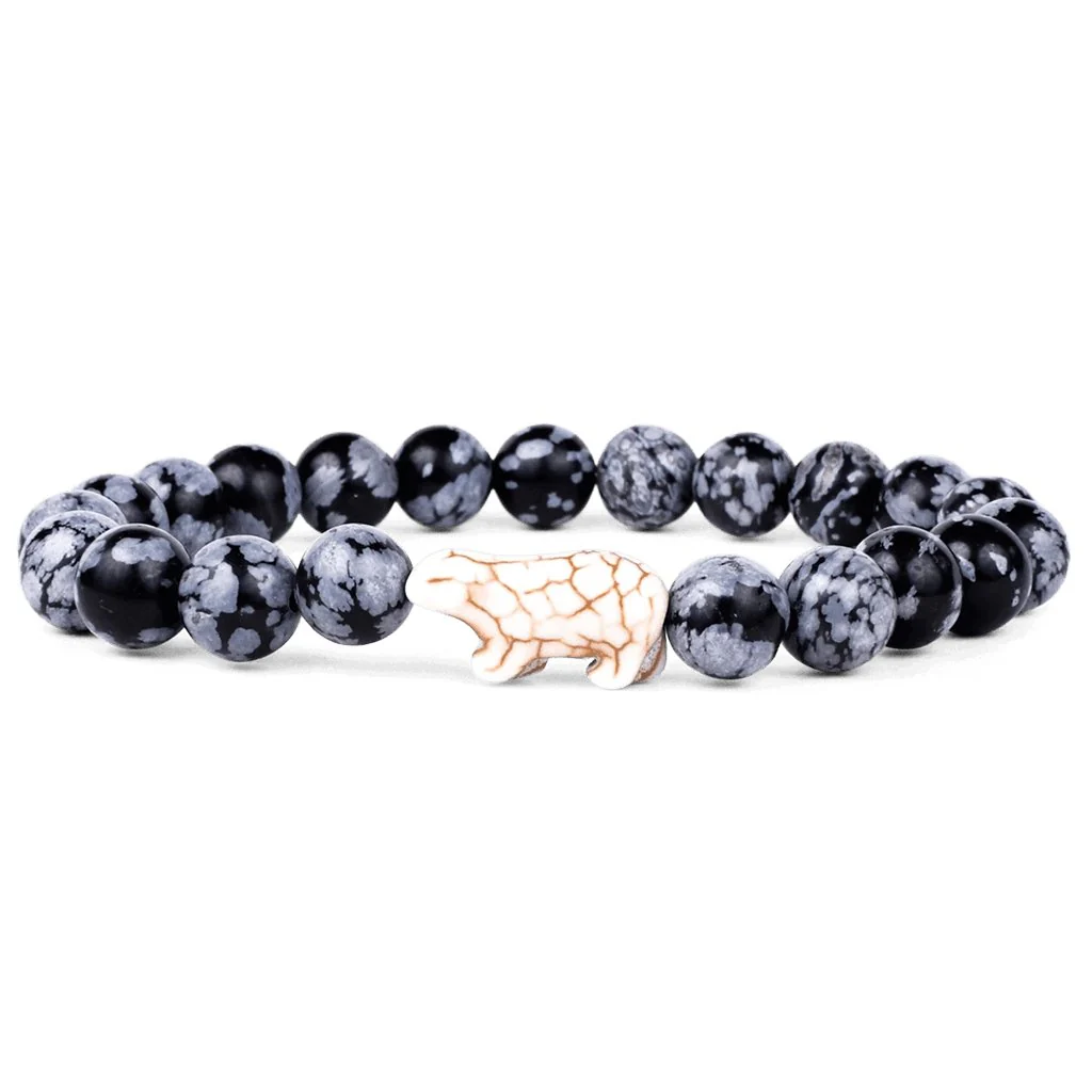 Fahlo : The Venture Bracelet in Papillae Stone - Polar Bear