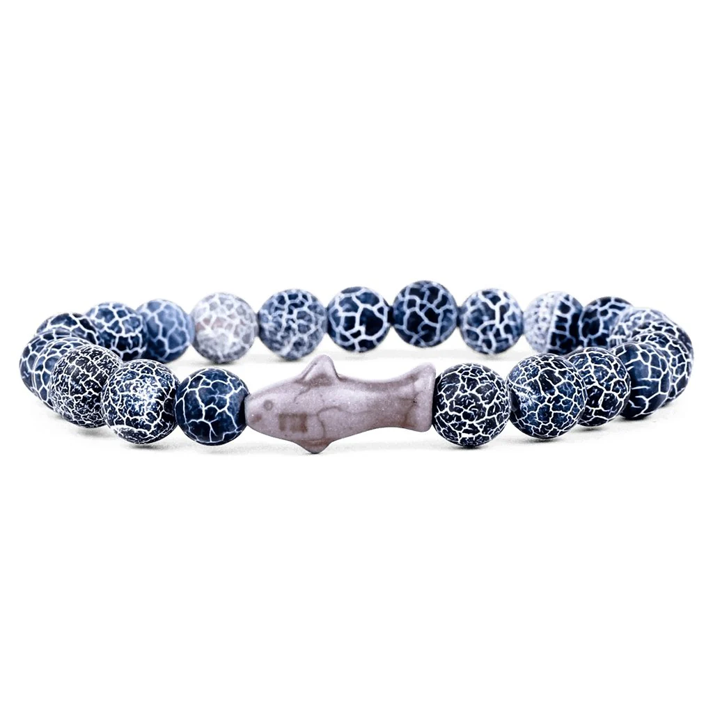 Fahlo : The Voyage Bracelet in Deep Blue - Shark