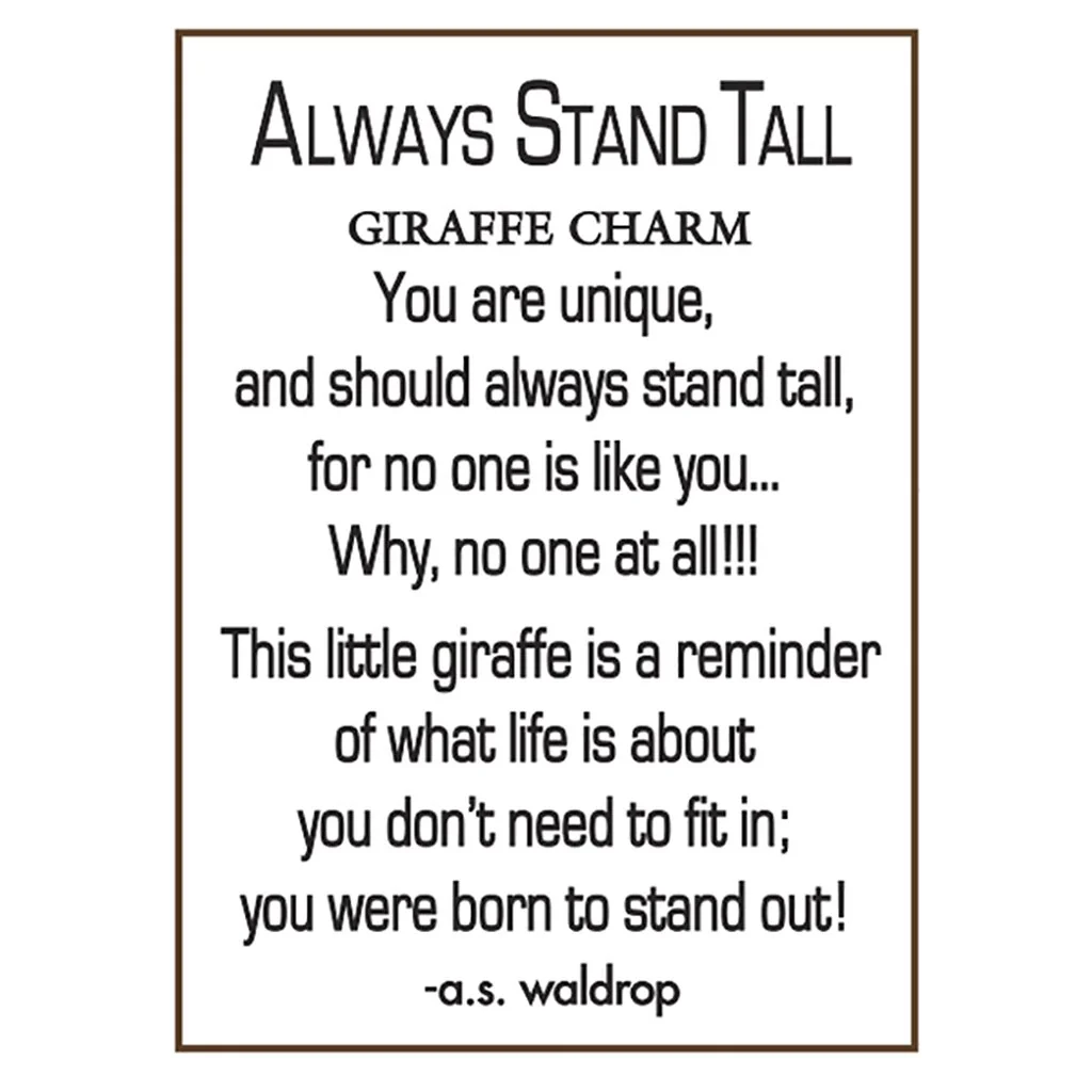 Ganz : Always Stand Tall (Giraffe) Charm - Image 2