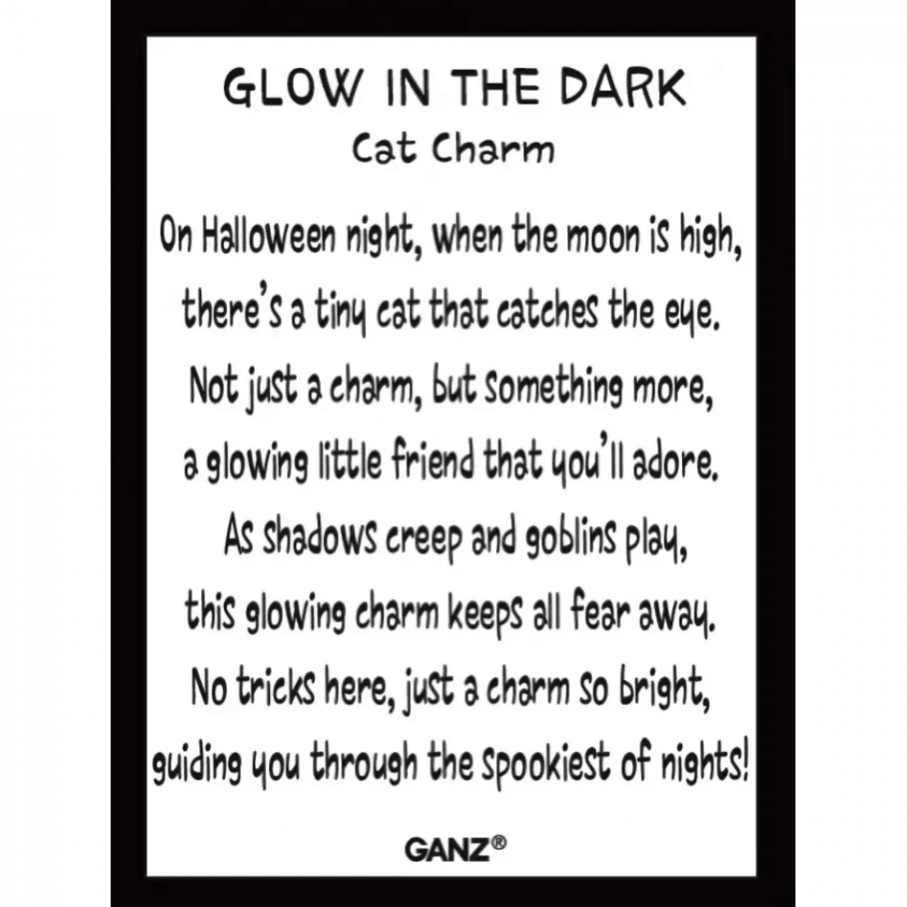 Ganz : Glow In The Dark Cat Pocket Token - Charm - Image 3