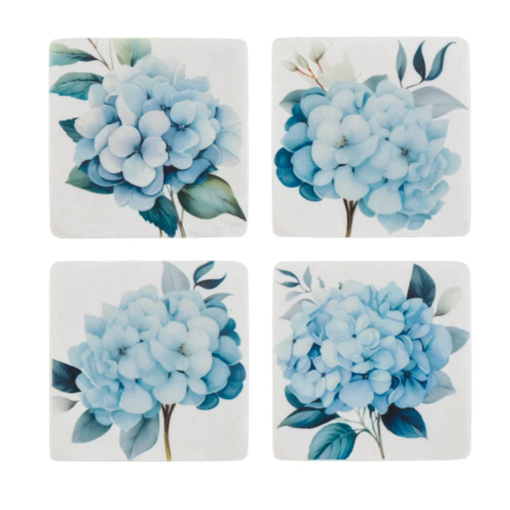 Ganz : Hydrangea Coaster Set 4pc