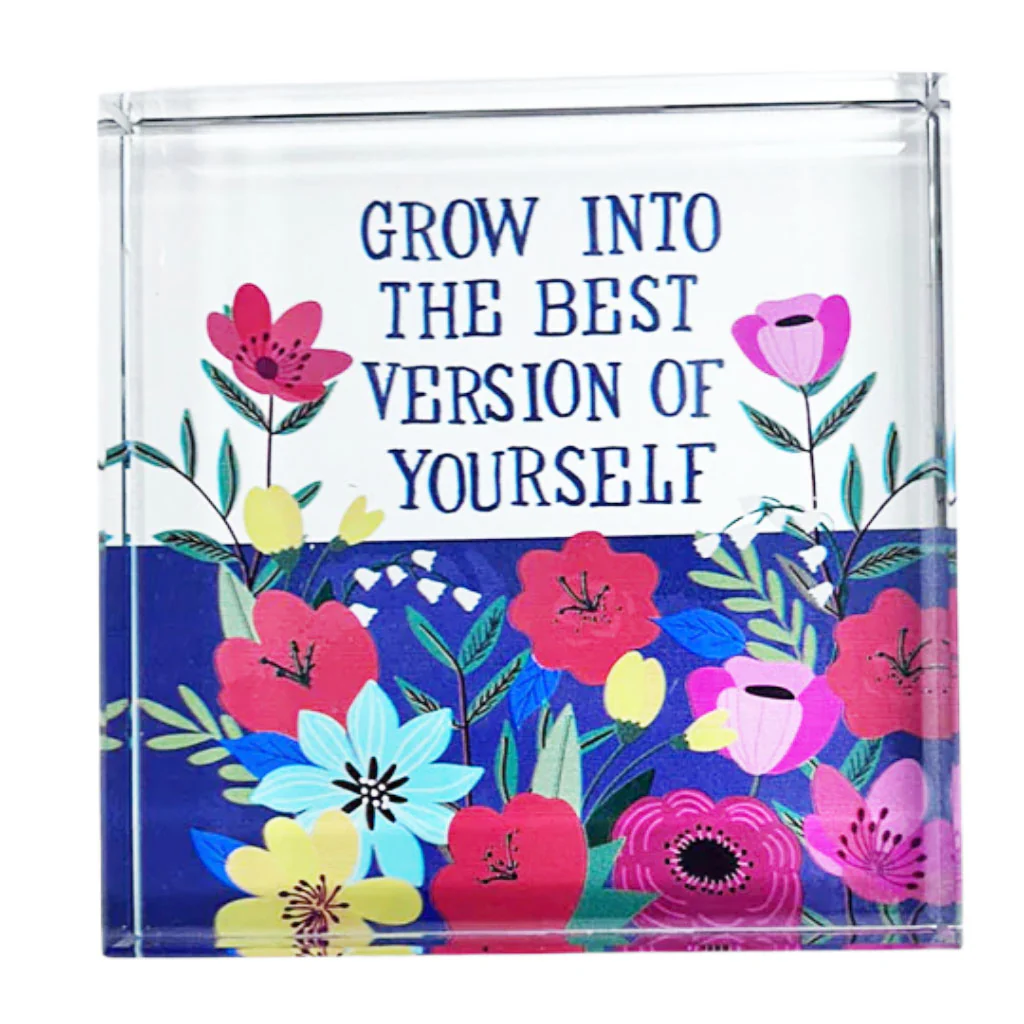 Ganz : Spring Beveled Glass Block (1) - Assorted 1 at random. Style can not be chosen. - Image 2