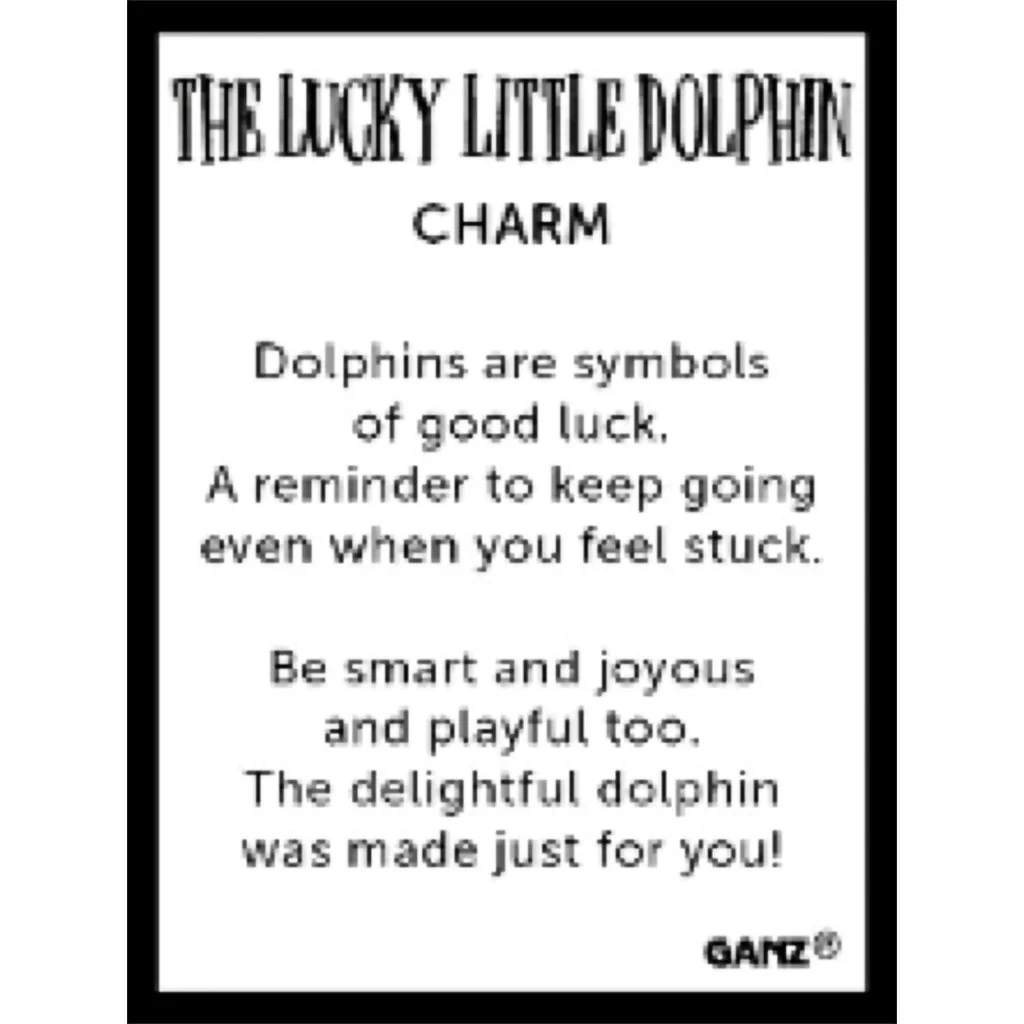 Ganz : The Lucky Little Dolphin Charm - Image 2