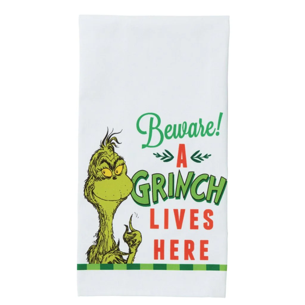 Enesco: Grinch Beware Grinch Tea Towel