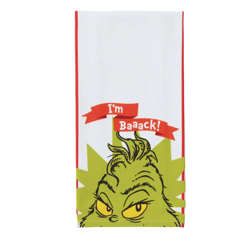 Enesco : Grinch Grinch I'm Back Tea Towel - Image 2