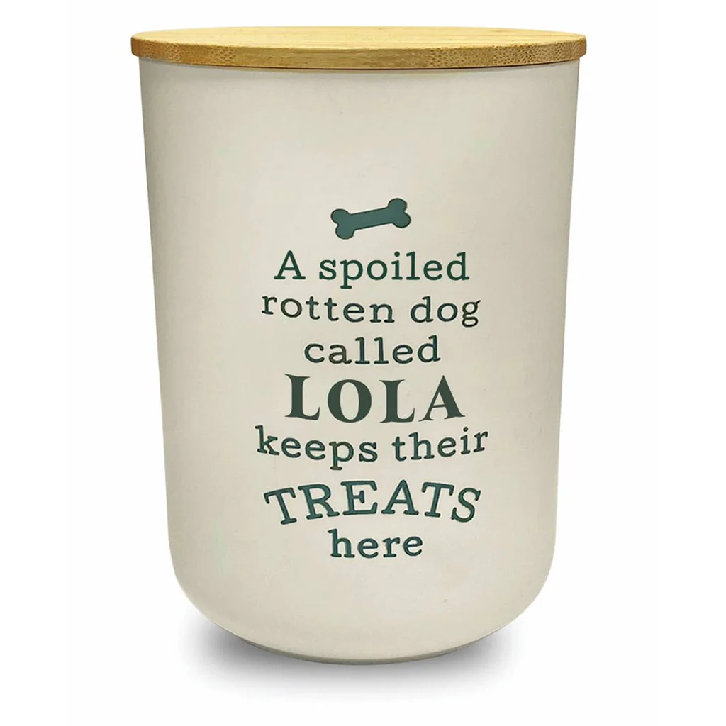 H & H Gifts : Dog Treat Jar - Lola