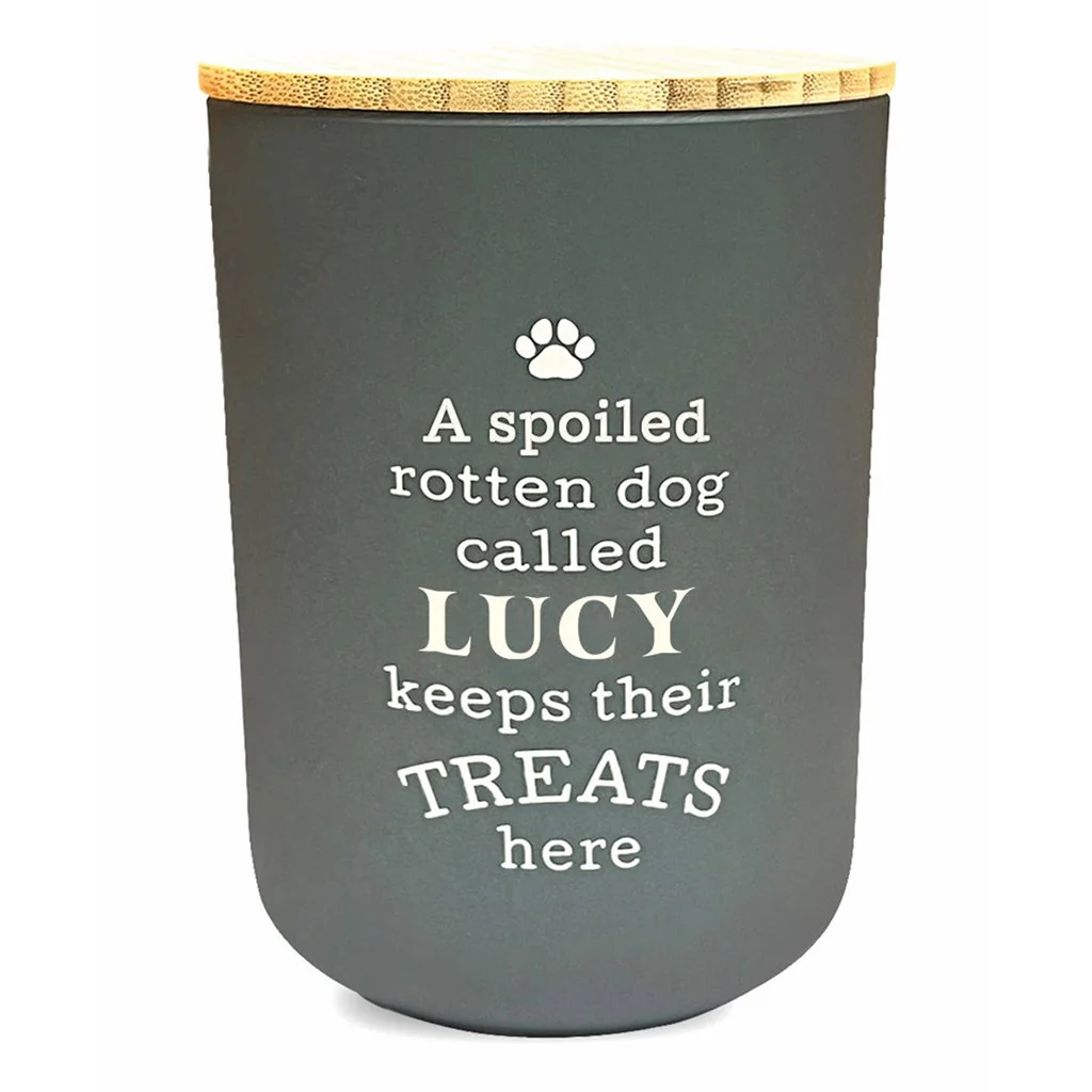 H & H Gifts : Dog Treat Jar - Lucy