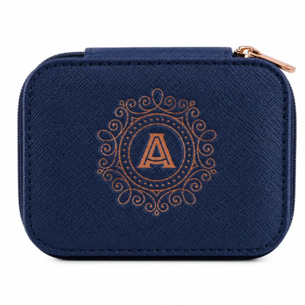 H & H Gifts : Personalised Blue Travel Jewelry Box – A