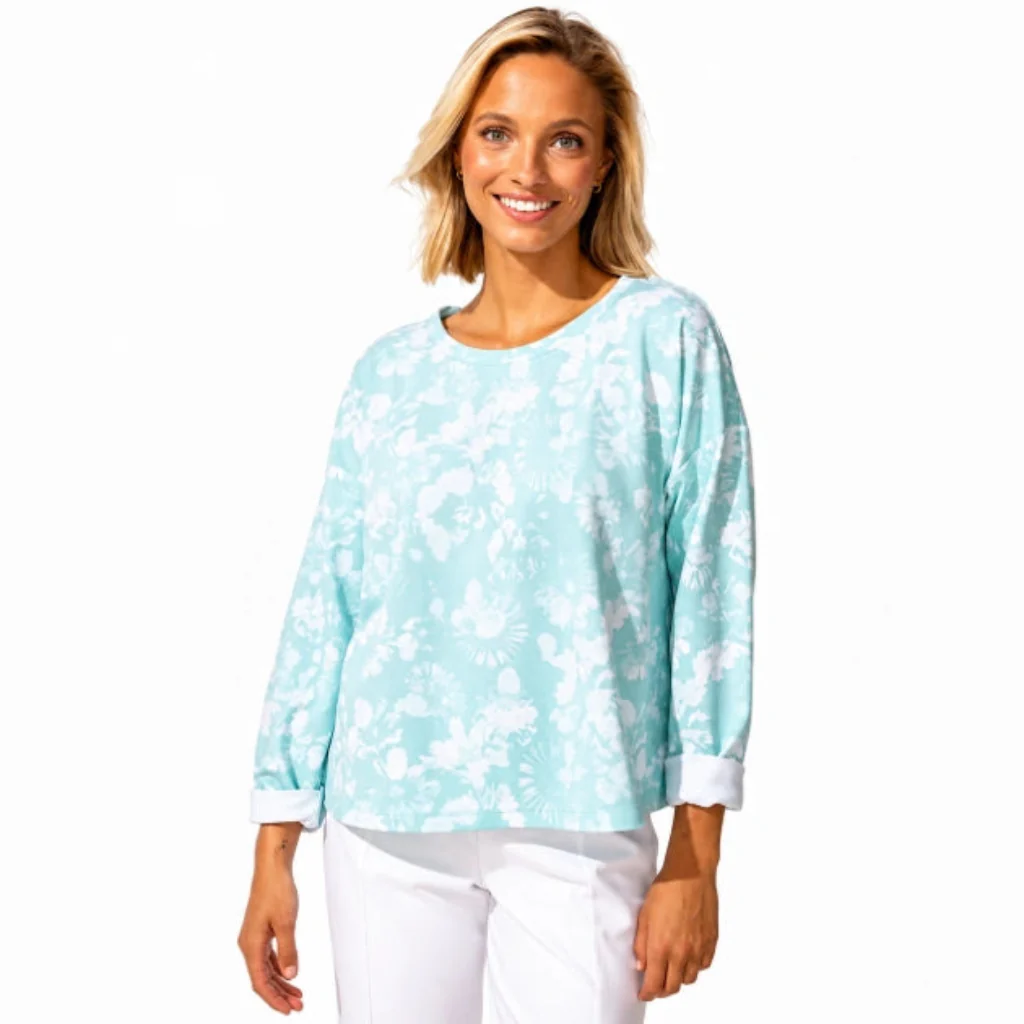 Habitat Clothes : Women's French Terry Pullover - Mint