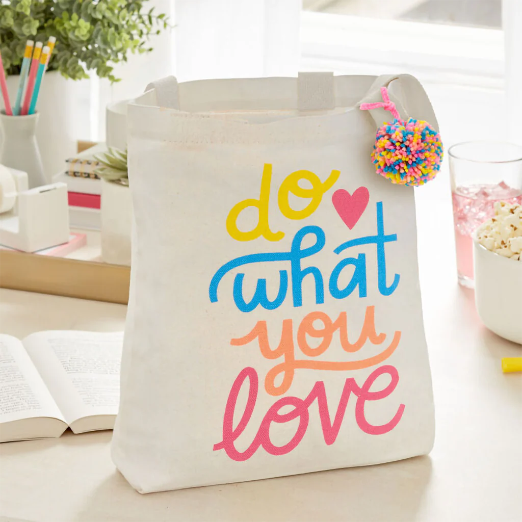 Hallmark : 10.5" Do What You Love Square Fabric Gift Bag