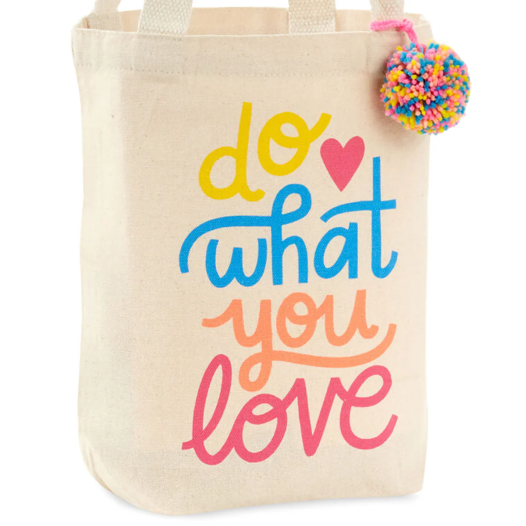 Hallmark : 10.5" Do What You Love Square Fabric Gift Bag - Image 5