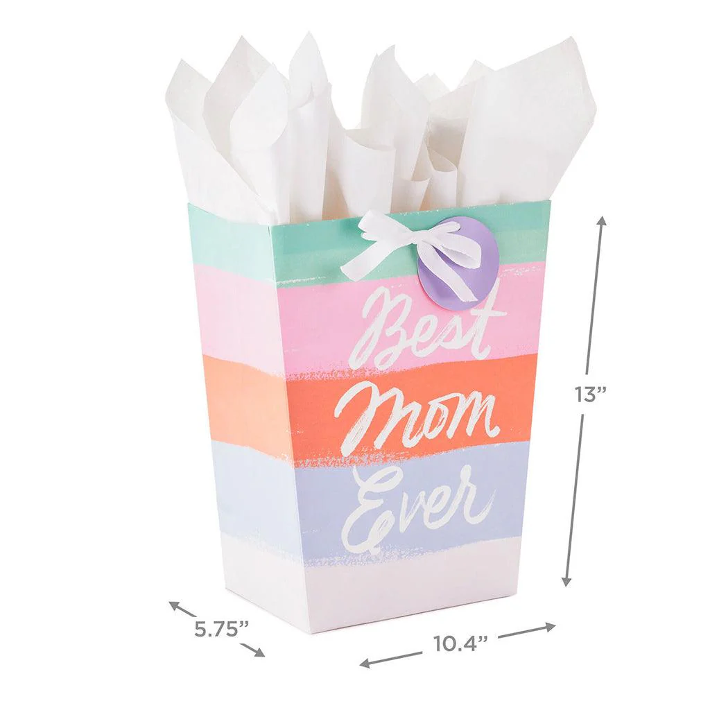 Hallmark : 13" Best Mom Ever Large Gift Bag With Tissue Paper - Image 3