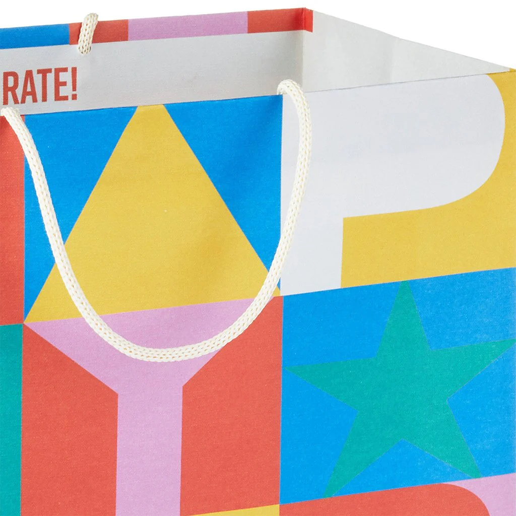 Hallmark : 13" Color Block Large Birthday Gift Bag - Image 3