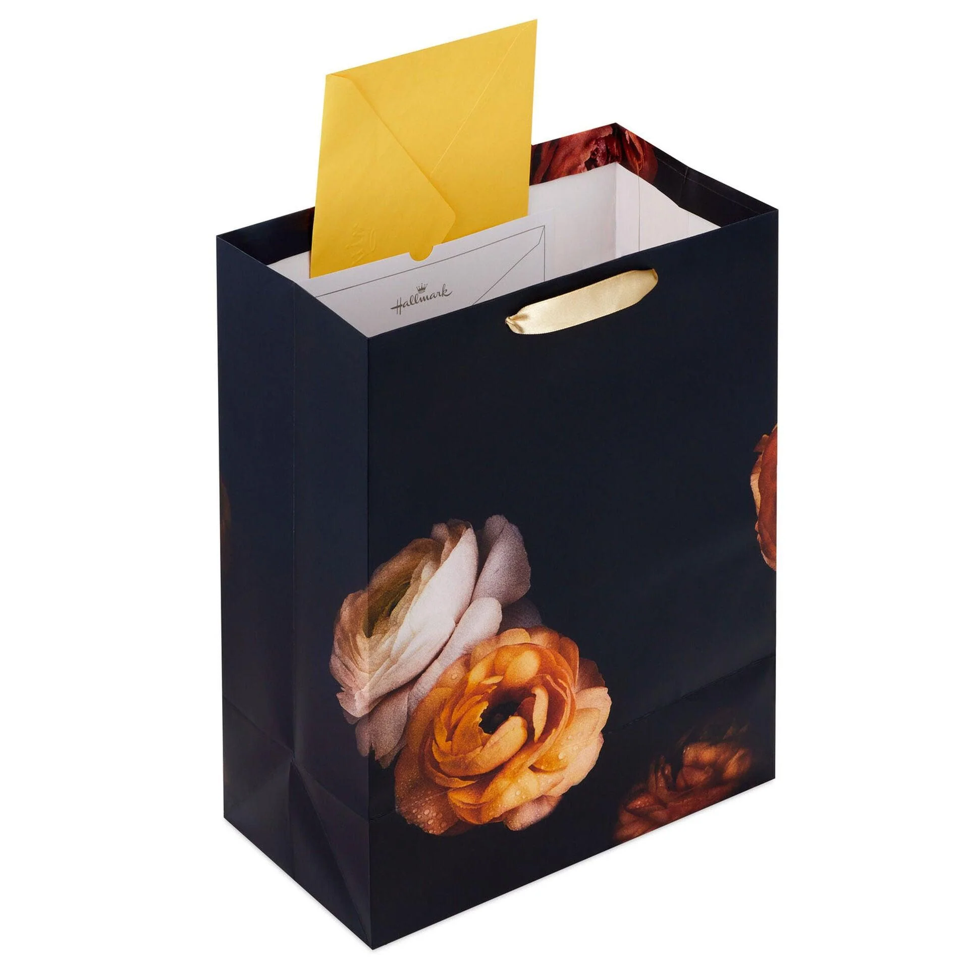 Hallmark : 13" Dark Floral Large Gift Bag - Image 4