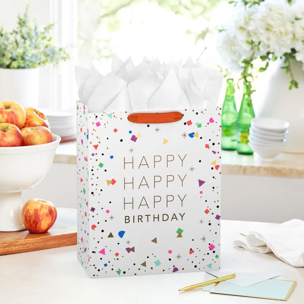 Hallmark : 13" Happy Birthday Confetti Large Gift Bag - Image 2