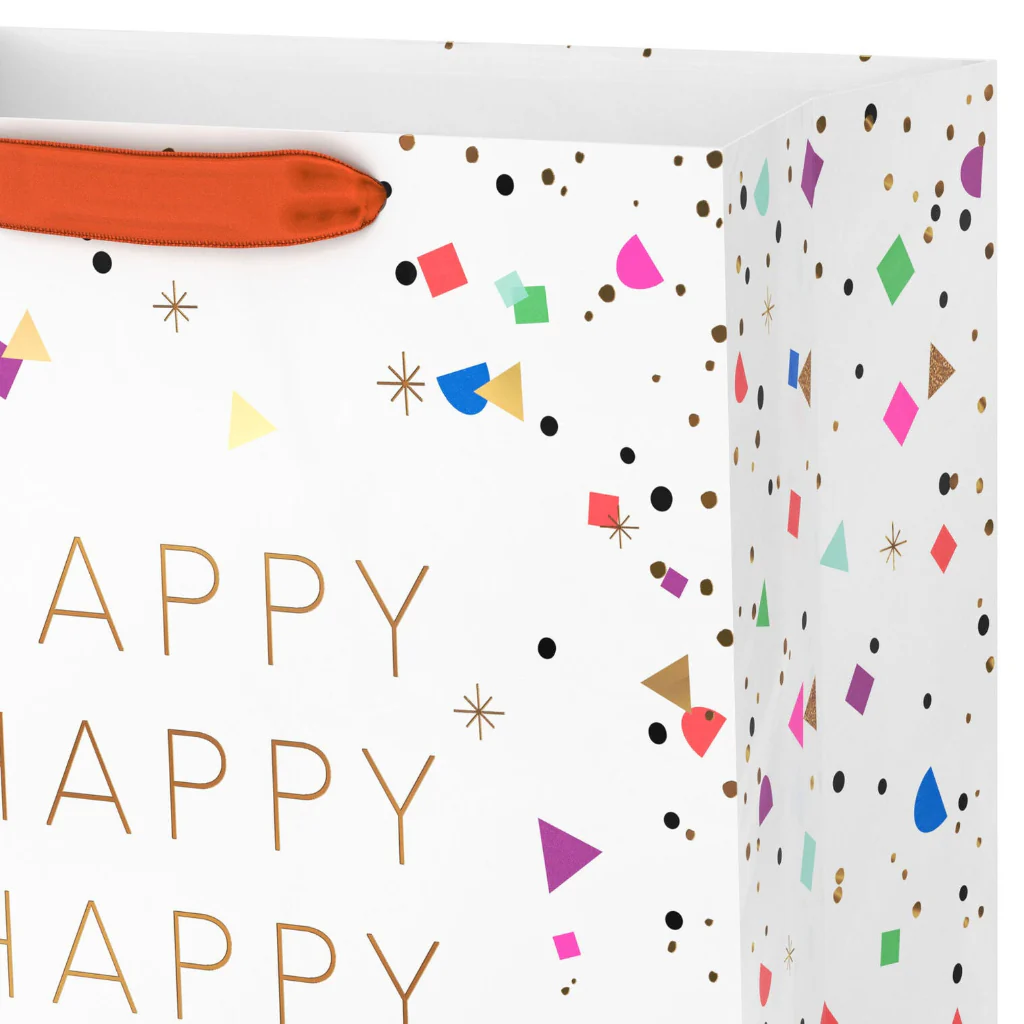 Hallmark : 13" Happy Birthday Confetti Large Gift Bag - Image 4