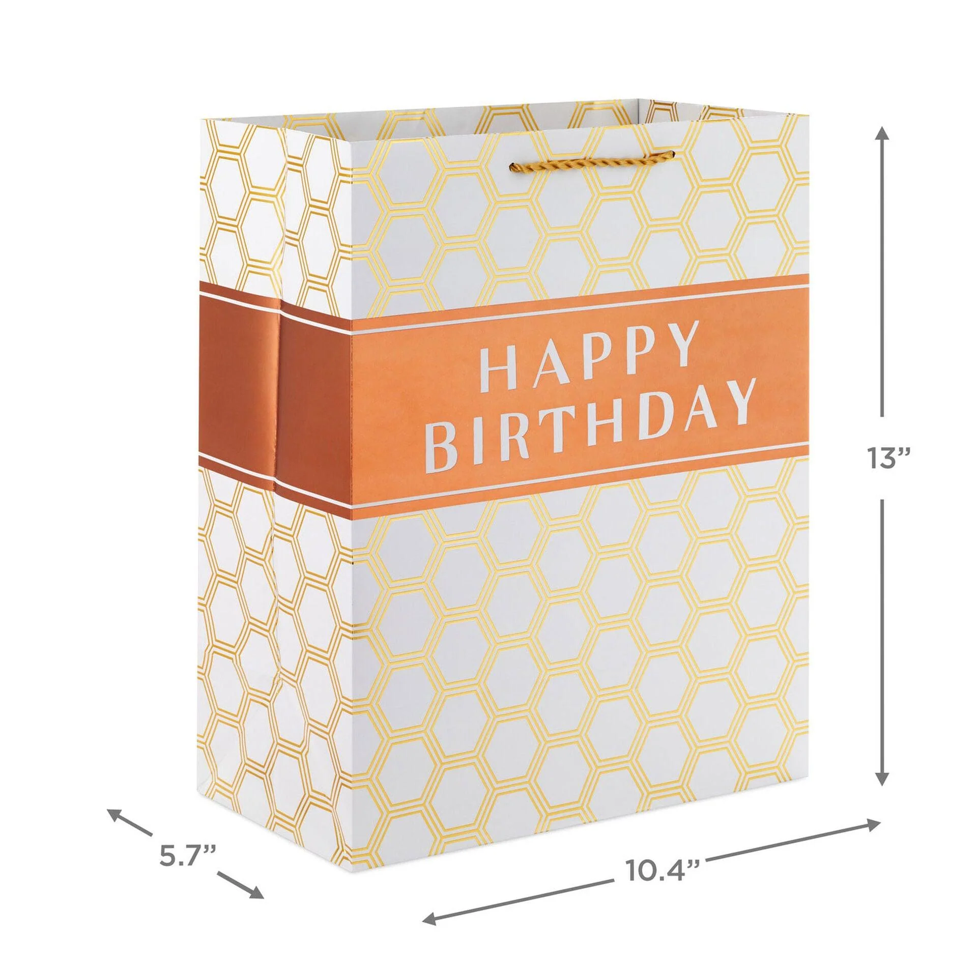 Hallmark : 13" Happy Birthday Hexagons Large Gift Bag - Image 3
