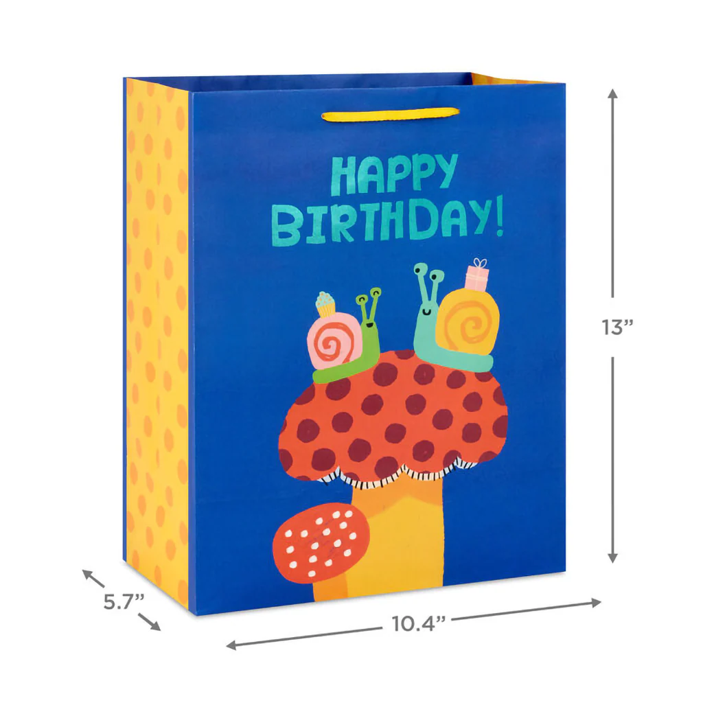 Hallmark : 13" Happy Snails Large Birthday Gift Bag - Image 3