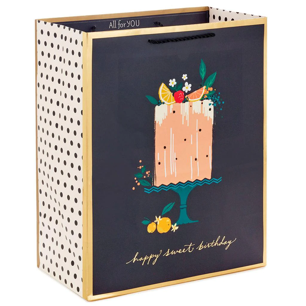 Hallmark : 13" Happy Sweet Birthday Cake Large Gift Bag