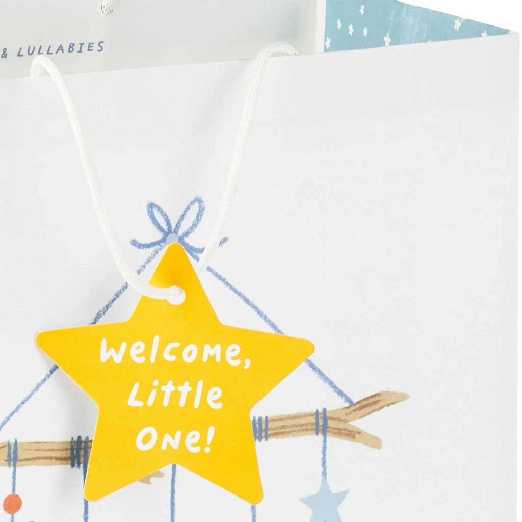 Hallmark : 13" Moon and Stars Large New Baby Gift Bag - Image 4