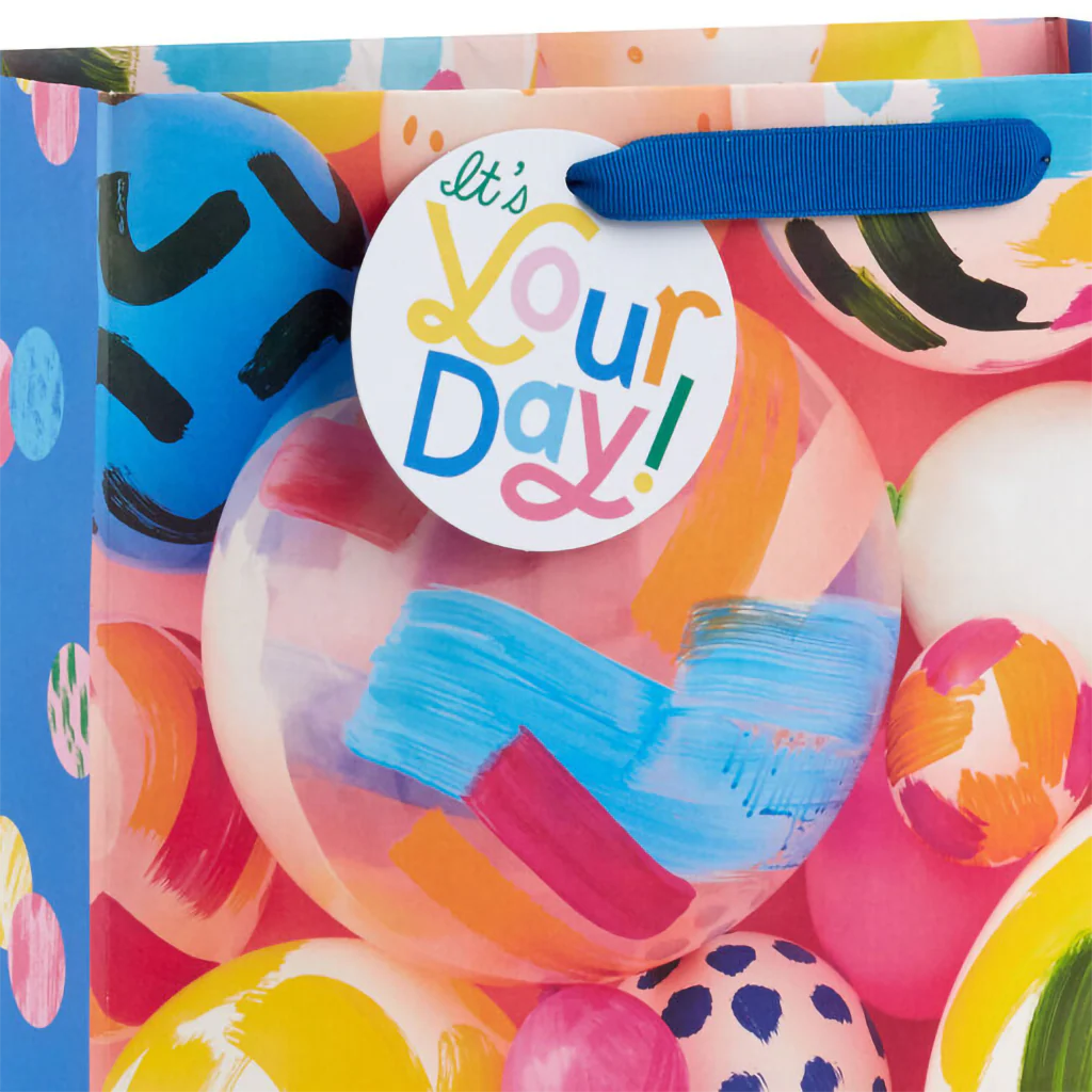 Hallmark : 13" Painted Balloons Large Gift Bag - Image 4