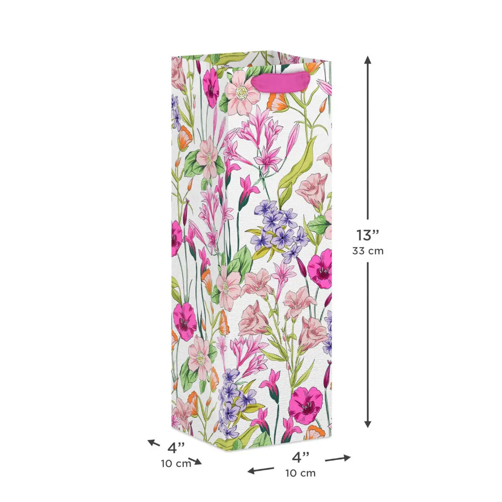 Hallmark : 13" Spring Flowers Wine Gift Bag - Image 3