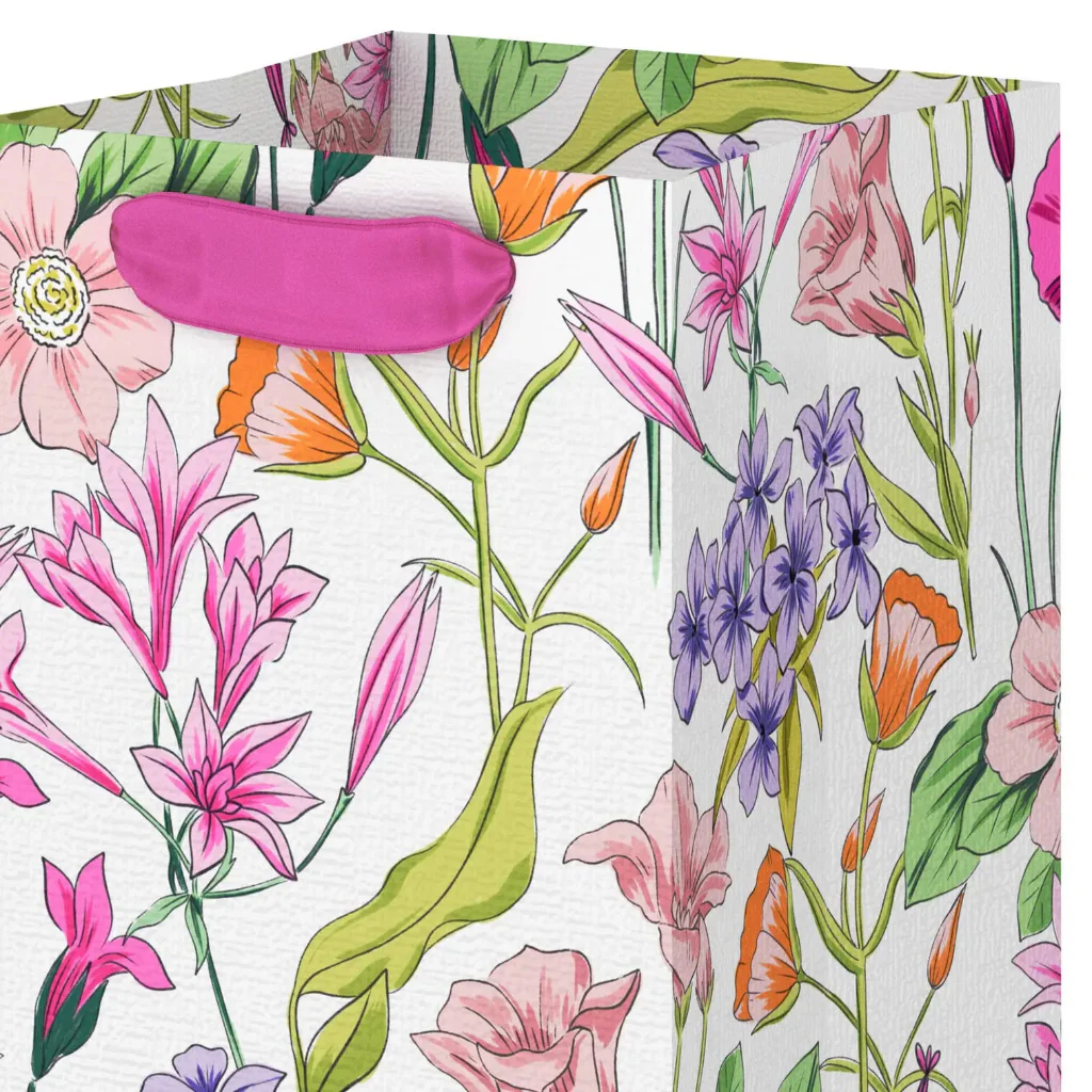 Hallmark : 13" Spring Flowers Wine Gift Bag - Image 4