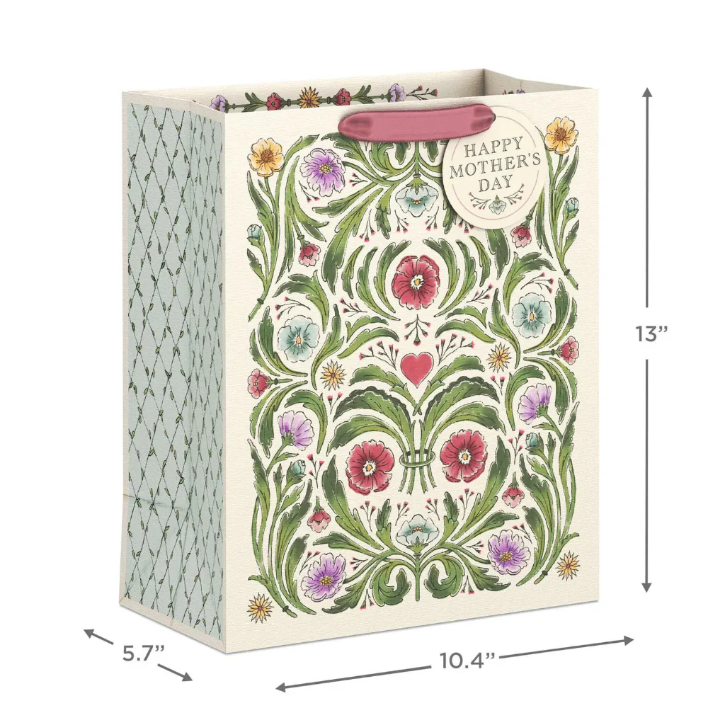 Hallmark : 13" Symmetrical Floral Large Mother's Day Gift Bag - Image 3