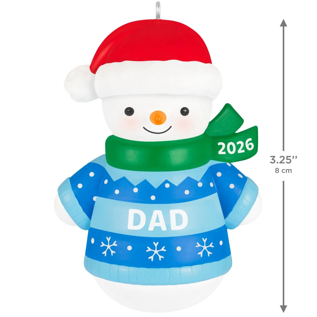 Hallmark : 2026 Keepsake Dad Snowman 2026 Ornament (86) - Image 4