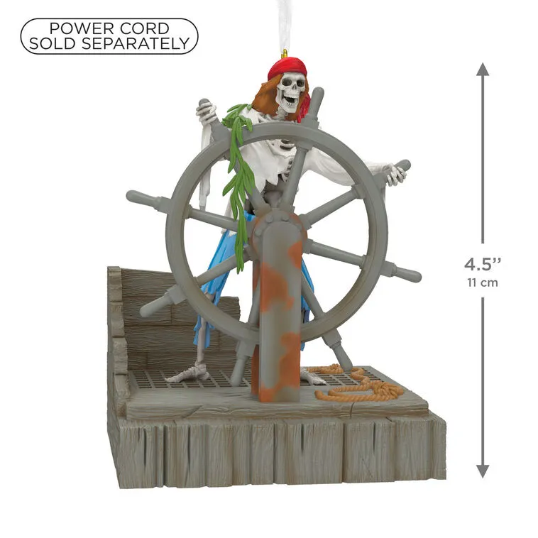Hallmark : 2026 Keepsake Disney Pirates of the Caribbean Collection Helmsman Skeleton Ornament With Light and Sound (146) - Image 4