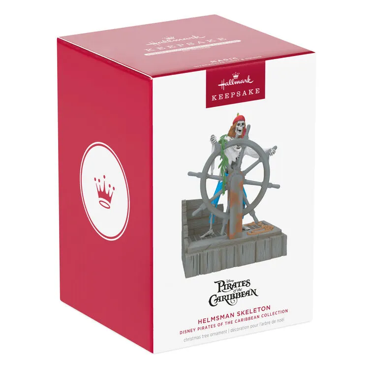 Hallmark : 2026 Keepsake Disney Pirates of the Caribbean Collection Helmsman Skeleton Ornament With Light and Sound (146) - Image 5