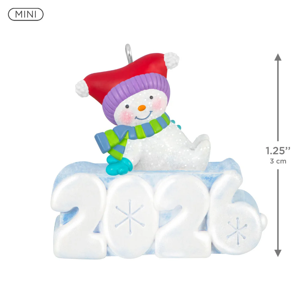 Hallmark : 2026 Keepsake Mini A Snowy 2026 Ornament With Light, 1.25" (344) - Image 4