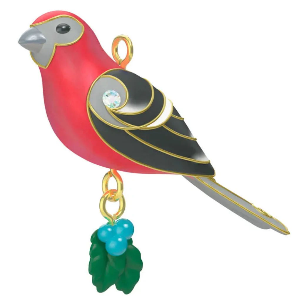 Hallmark : 2026 Keepsake Mini Pine Grosbeak Ornament, 1" (364) - Image 3