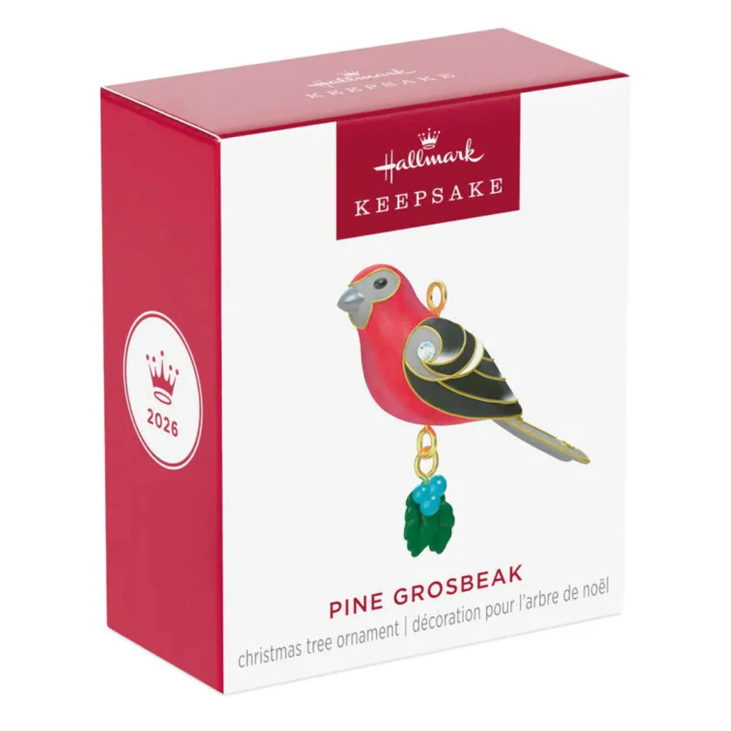 Hallmark : 2026 Keepsake Mini Pine Grosbeak Ornament, 1" (364) - Image 4