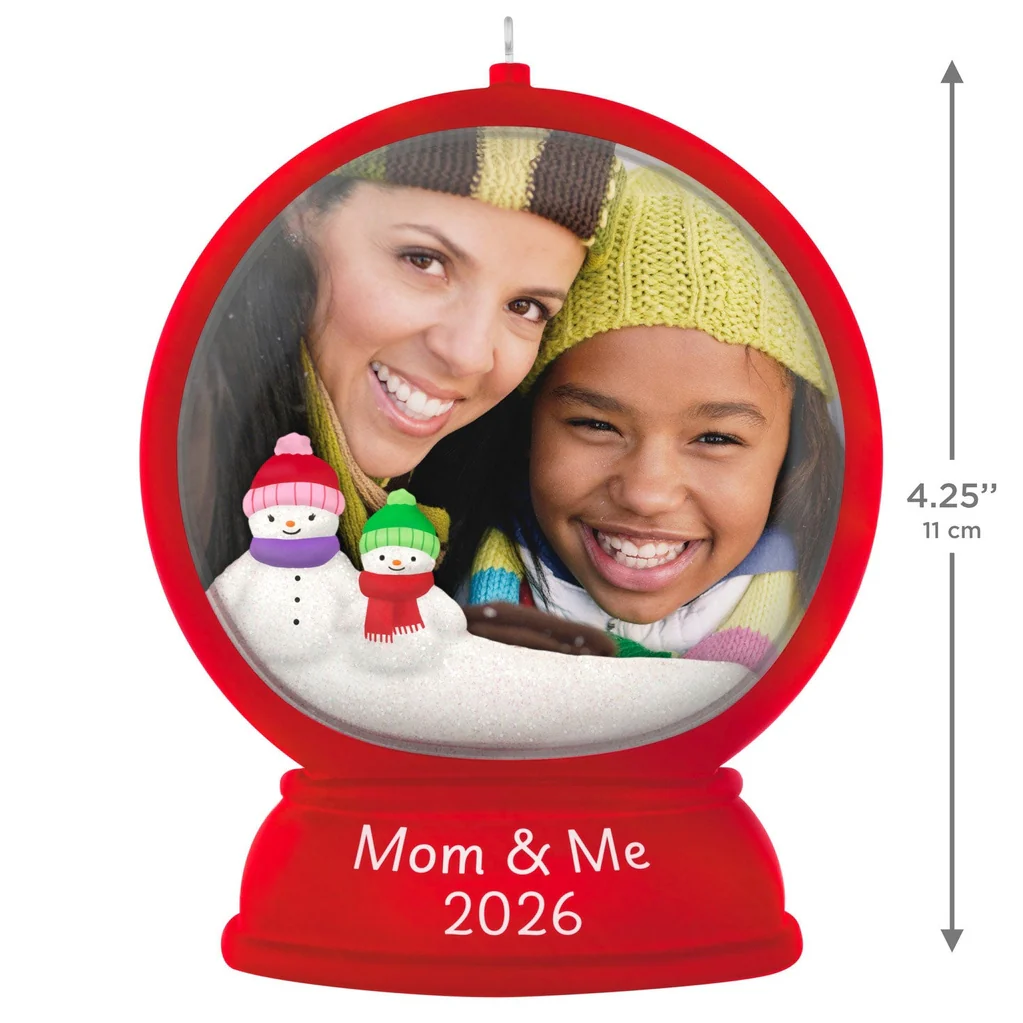 Hallmark : 2026 Keepsake Mom and Me Snow Globe 2026 Photo Frame Ornament (207) - Image 4