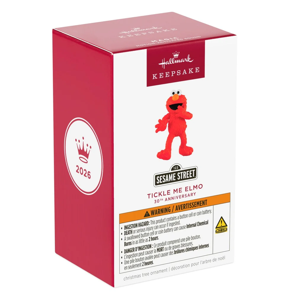 Hallmark : 2026 Keepsake Sesame Street® 30th Anniversary Tickle Me Elmo Ornament With Motion-Activated Sound (318) - Image 5