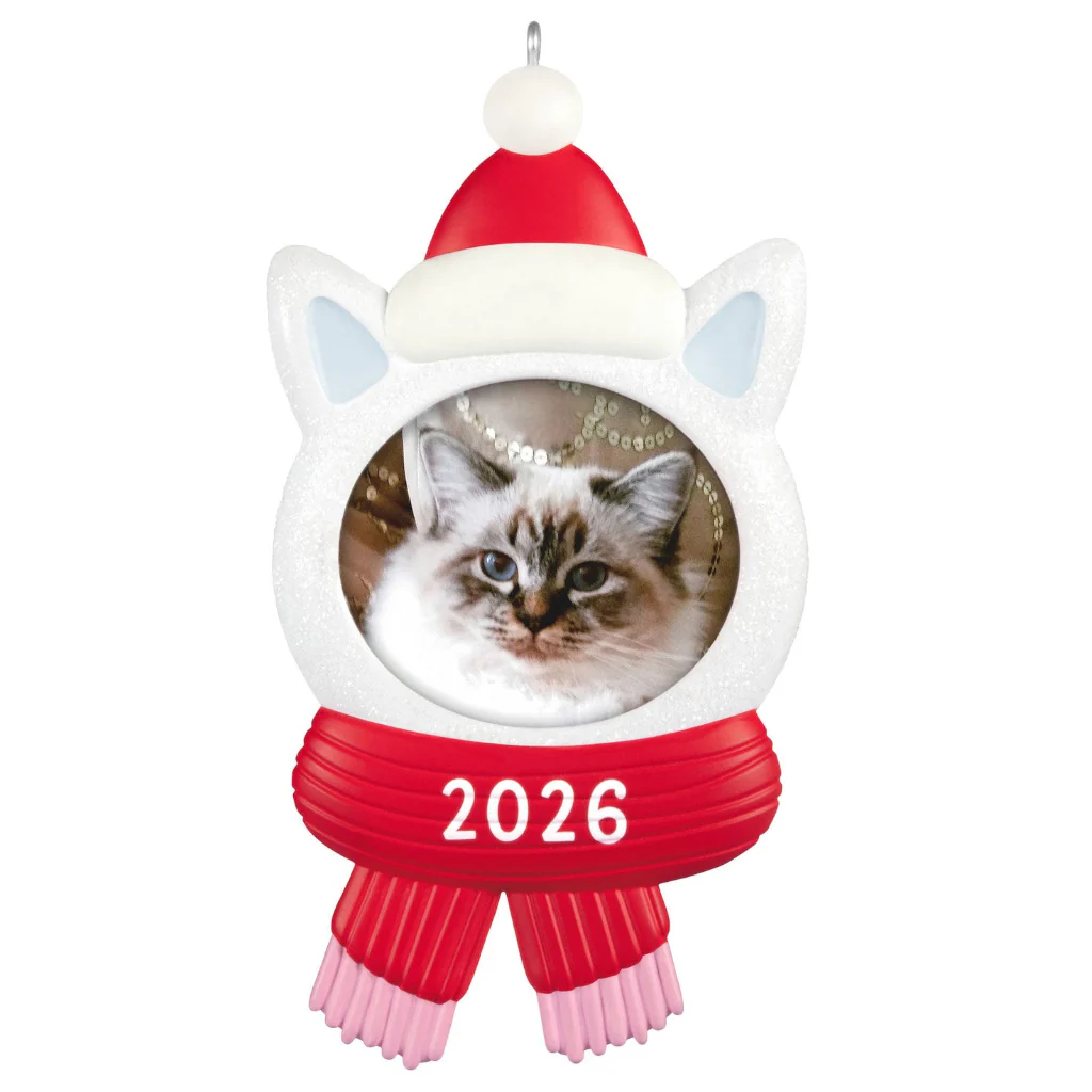 Hallmark : 2026 Keepsake Snow Cat 2026 Photo Frame Ornament (272) - Image 2