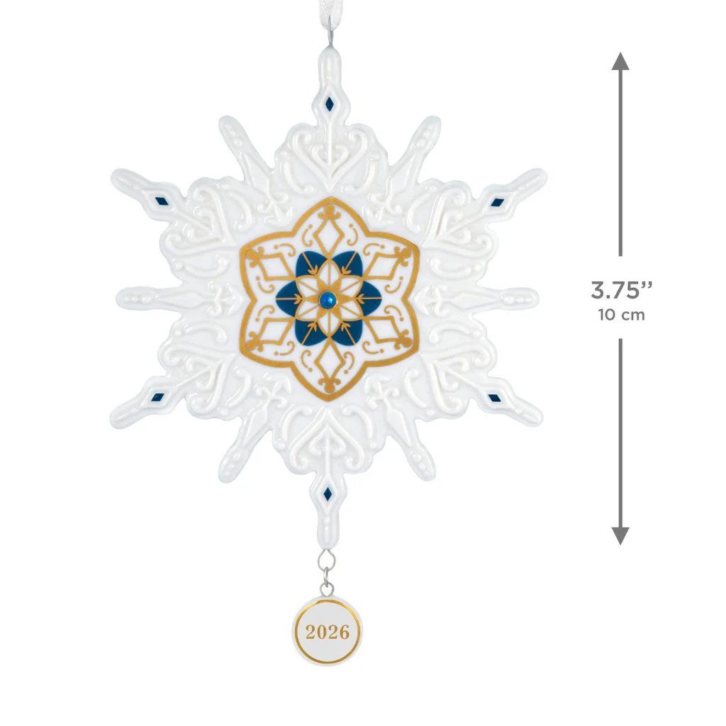 Hallmark : 2026 Keepsake Snowflake 2026 Porcelain Ornament (8) - Image 4