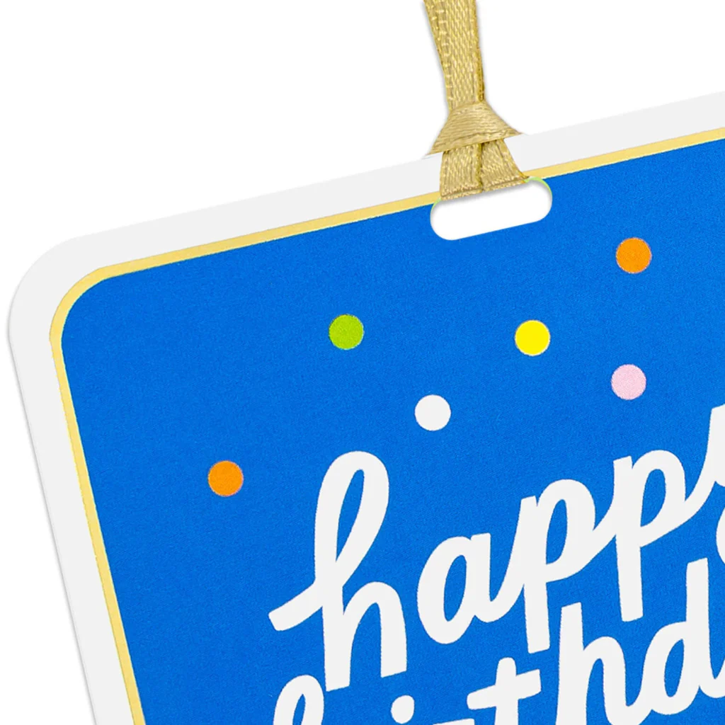 Hallmark : 3.2" Happy Birthday Folded Gift Tag - Image 3