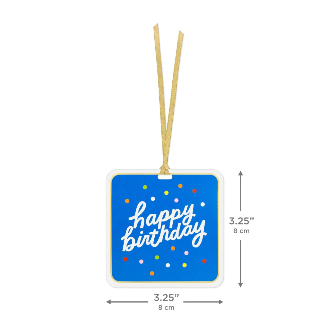 Hallmark : 3.2" Happy Birthday Folded Gift Tag - Image 4