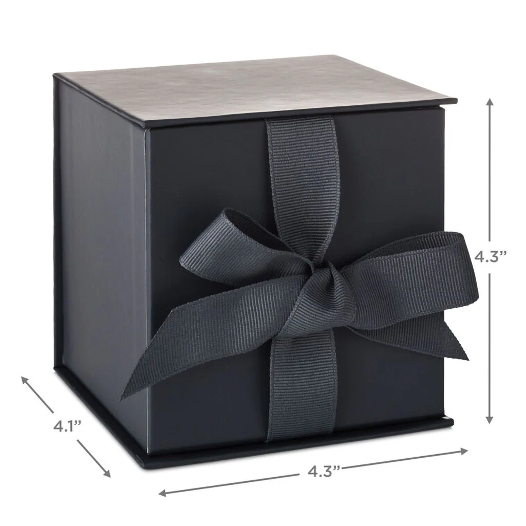 Hallmark : 4.2" Solid Gray Small Square Gift Box - Image 3